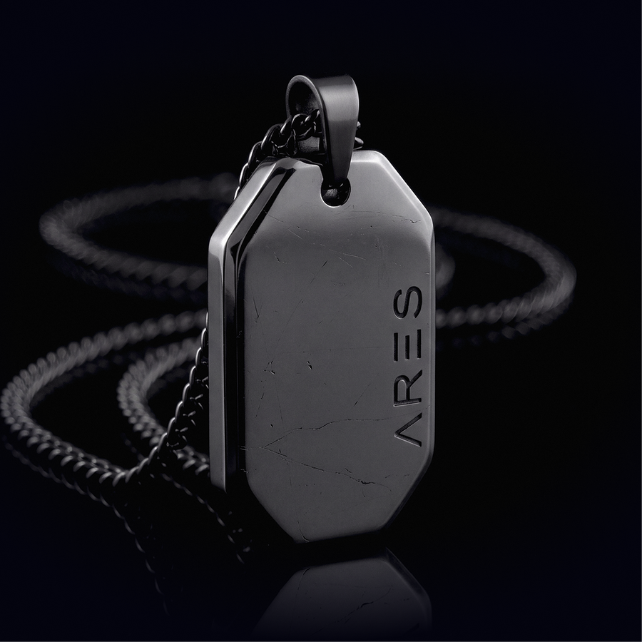 Hematite dog tag