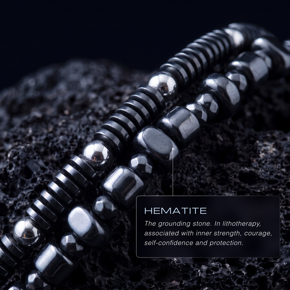 GUNMETAL SET - HEMATITE BRACELETS