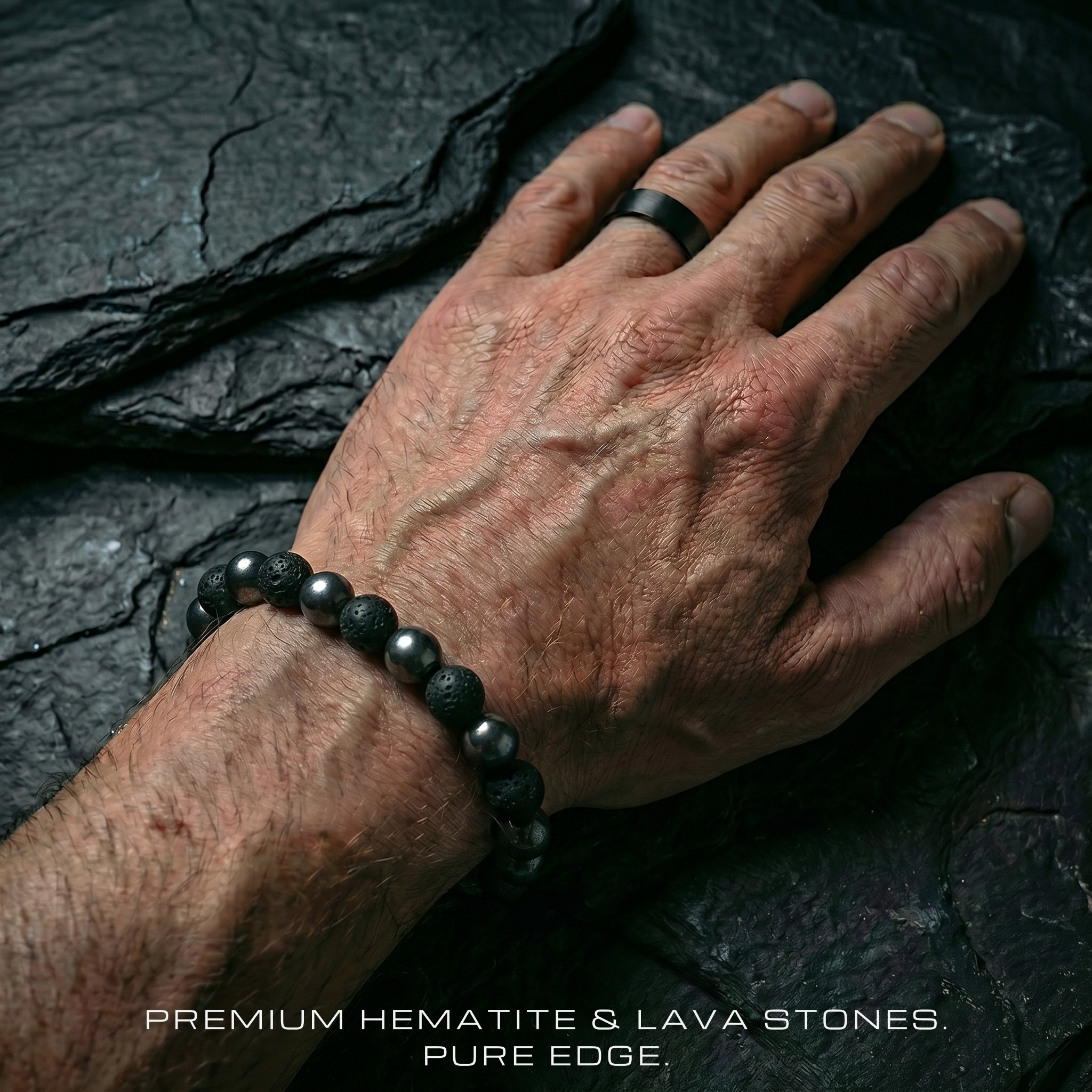 Hematite & Lava Stone Bracelet