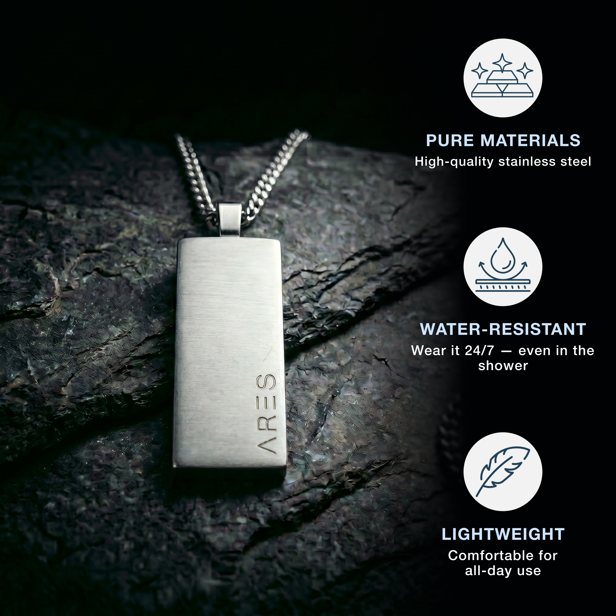 Magnetic Silver Necklace