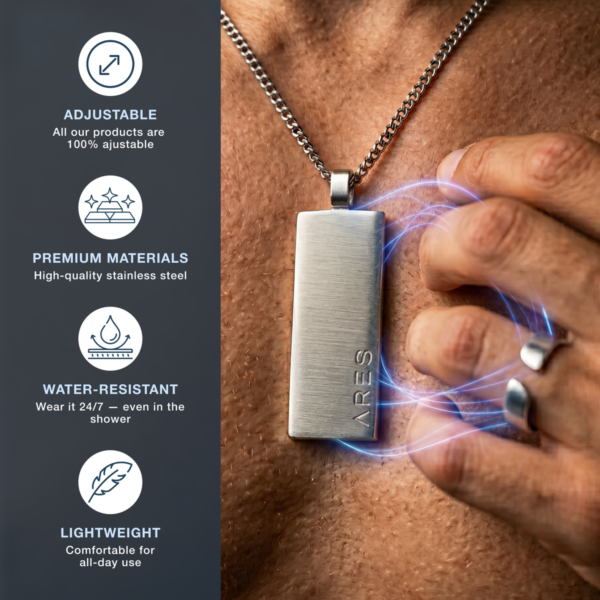Magnetic Silver Necklace